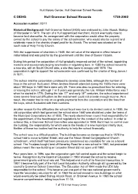 C DEHG Hull Grammar School Records 1750-2002