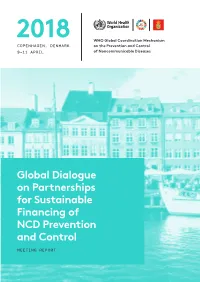 Global Dialogue on Partnerships for Sustainable Financing of NCD Prevention and Control