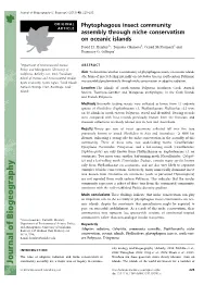 Phytophagous Insect Community Assembly Through Niche