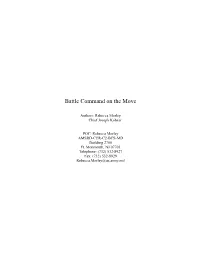 Battle Command on the Move