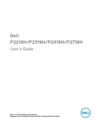 Dell P2319H User's Guide