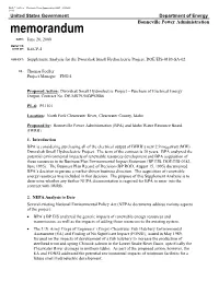 Dworshak Small Hydroelectric Project, DOE/EIS-0183-SA-02