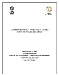 EXPRESSION of INTEREST for TESTING of SAMPLES.Pdf