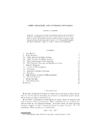 GIBBS MEASURES and SYMBOLIC DYNAMICS Contents 1