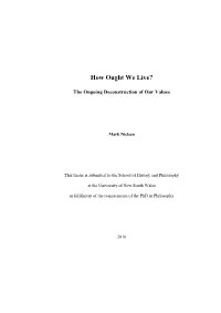 How Ought We Live?