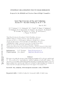 Laser Spectroscopy of Tin and Cadmium