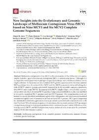 New Insights Into the Evolutionary and Genomic Landscape of Molluscum Contagiosum Virus (MCV) Based on Nine MCV1 and Six MCV2 Complete Genome Sequences