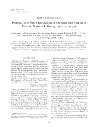 Proposal for a New Classification of Outcome with Respect to Epileptic Seizures Following Epilepsy Surgery
