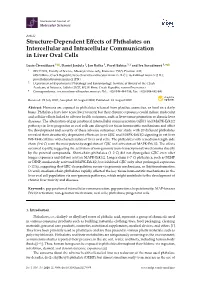 Structure-Dependent Effects of Phthalates on Intercellular and Intracellular Communication in Liver Oval Cells