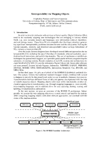 Interoperability Via Mapping Objects