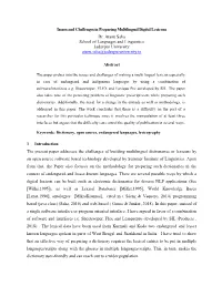 Issues and Challenges in Preparing Multilingual Digital Lexicons Dr