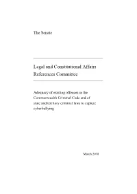 Report:Adequacy of Existing Offences in the Commonwealth Criminal