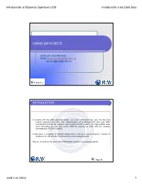 Using Data Sets