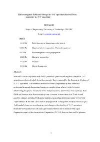 1 Electromagnetic Fields and Charges In