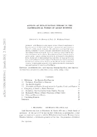 Aspects of Zeta-Function Theory in the Mathematical Works of Adolf Hurwitz