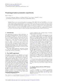 Fixed-Target Hadron Production Experiments