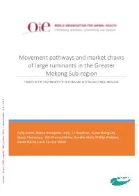 Movement Pathways and Market Chains of Large Ruminants in the Greater Mekong Sub-Region