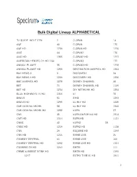 Spectrum Channels and Music Channels