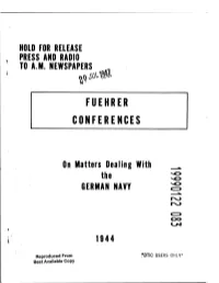 Fuehrer Conferences