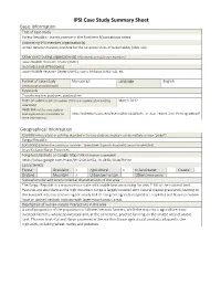 IPSI Case Study Summary Sheet