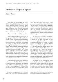 Preface to Negative Space1