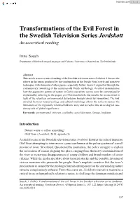 Transformations of the Evil Forest in the Swedish Television Series Jordskott an Ecocritical Reading