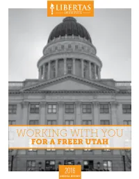 Working with You for a Freer Utah