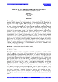 Aspects of Diglossic Code Switching Situations: a Sociolinguistic Interpretation
