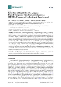 (DDAH): Discovery, Synthesis and Development