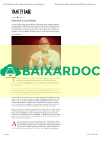 How Microsoft Lost Its Mojo: Steve Ballmer and Corporate America's