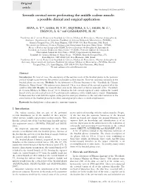 Seventh Cervical Nerve Perforating the Middle Scalene Muscle: a Possible Clinical and Surgical Application