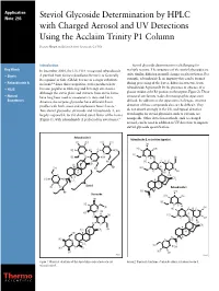 Steviol Glycoside Determination by HPLC with Charged Aerosol and UV Detections Using the Acclaim Trinity P1 Column