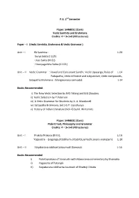 4 = 3+1+0 (48 Lectures) Paper – I (Vedic Samhita