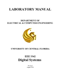 LABORATORY MANUAL Digital Systems
