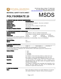 Material Safety Data Sheet