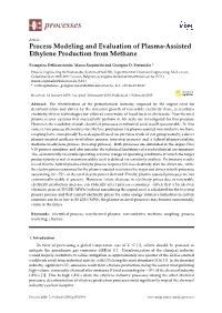 Process Modeling and Evaluation of Plasma-Assisted Ethylene Production from Methane
