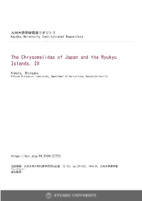 The Chrysomelidae of Japan and the Ryukyu Islands. IV