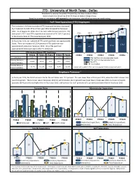 773 - University of North Texas - Dallas Workforce Summary Document Prepared by the State Auditor's Office