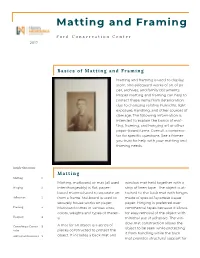Matting and Framing
