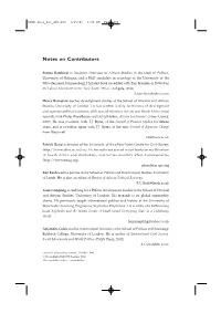Notes on Contributors