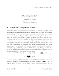 One Sample T Test