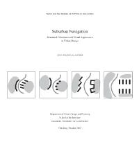 Suburban Navigation Structural Coherence and Visual Appearance in Urban Design