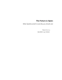 The Future Is Open
