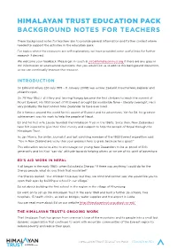 Background Notes for Teachers