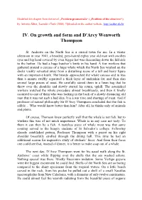 IV. on Growth and Form and D'arcy Wenworth Thompson