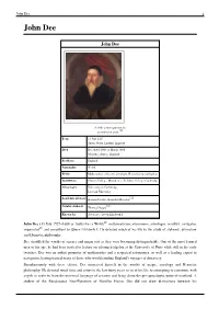 John Dee 1 John Dee