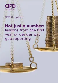Lessons from Reporting the Gender Pay