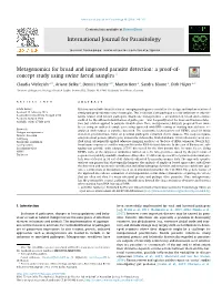 Metagenomics for Broad and Improved Parasite Detection