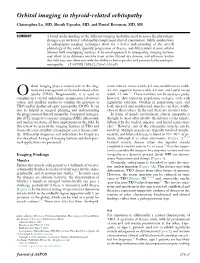 Orbital Imaging in Thyroid-Related Orbitopathy