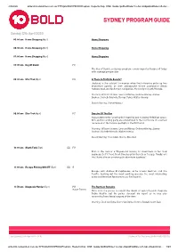 Sydney Program Guide